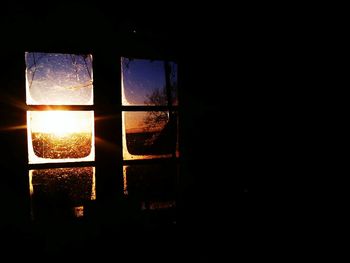 View of building through window