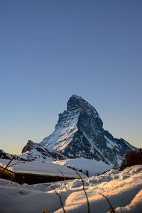 Scenic view of the tip of matterhorn 