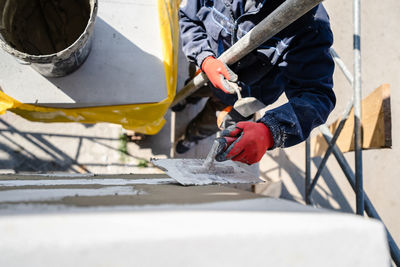 Man working at construction site