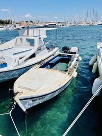 Boats in sea