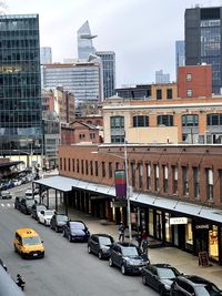 Traffic on road in city