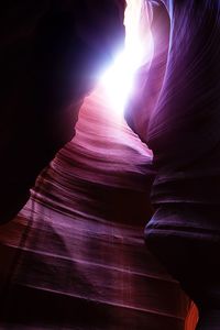 Low angle view of rock formation