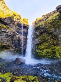 Scenic view of waterfall