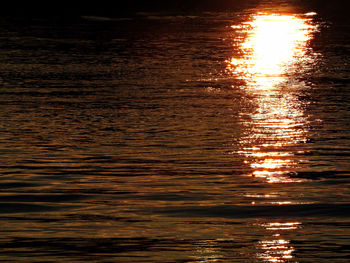 Scenic view of sea against sky at sunset
