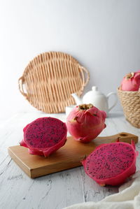 Close-up of food on table