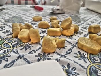 Close-up of food on table