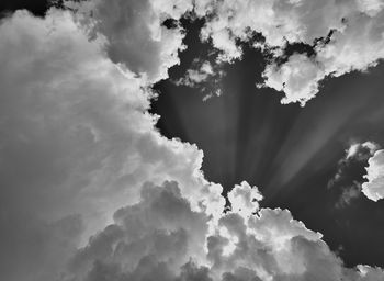 Low angle view of clouds in sky