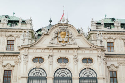 Low angle view of historic building against sky