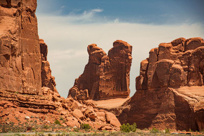 View of rock formations