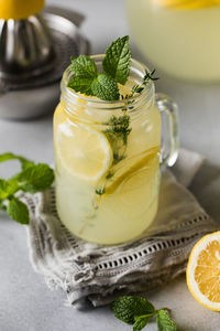 Close-up of drink on table