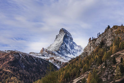 Snowcapped mountain against sky