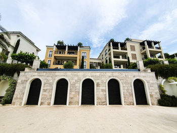 Low angle view of historical building against sky