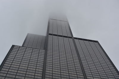 Low angle view of modern building against sky