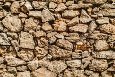 Full frame shot of stone wall