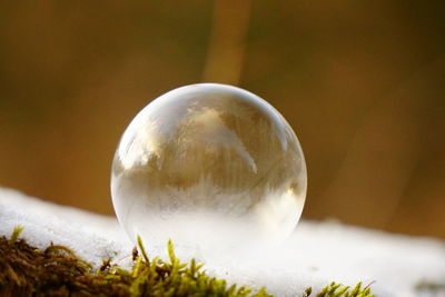 Close-up of crystal ball