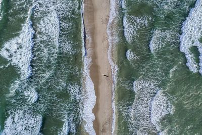 Aerial view of sandbar