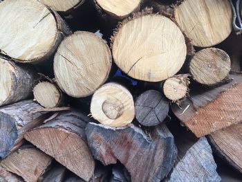 Full frame shot of logs