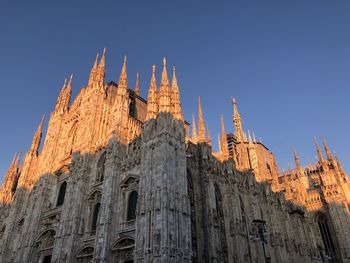 Low angle view of temple against sky