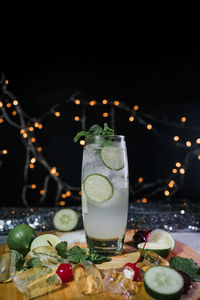 Close-up of drink on table