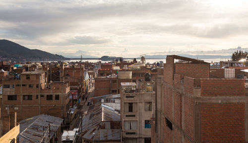 View of town against sky