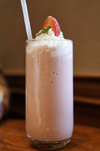 Close-up of drink on table