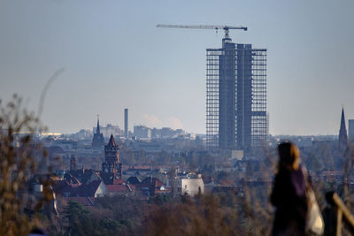 View from drachenberg in berlin, steglitzer kreisel