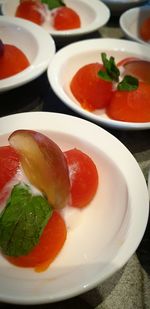 Close-up of salad in plate on table