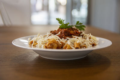 Close-up of meal served in bowl