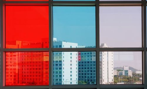 Full frame shot of glass building