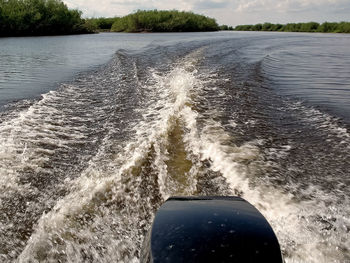 Water splashing in sea