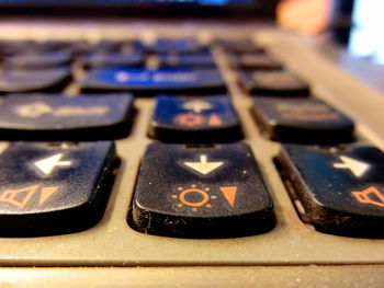 Close-up of computer keyboard
