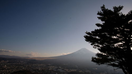 Scenic view of snowcapped mountain against sky