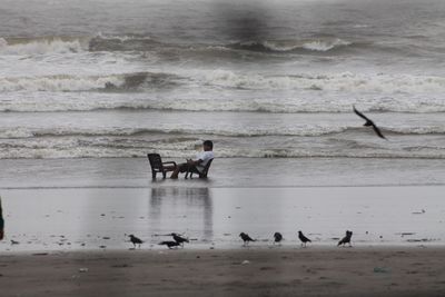 Scenic view of sea shore