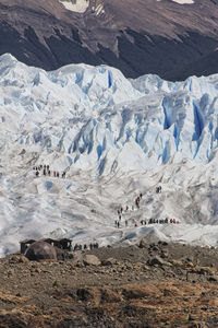 Scenic view of snowcapped mountains