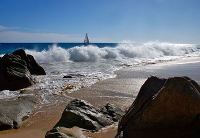 Scenic view of sea against sky