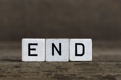 End, written in