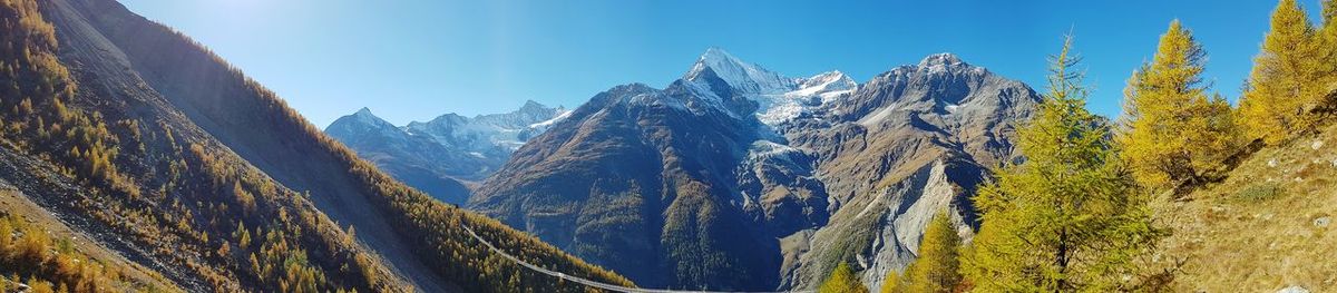 Panoramic view of mountains against sky