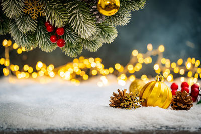 Close-up of christmas tree