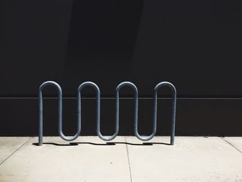 Parking rack on sidewalk