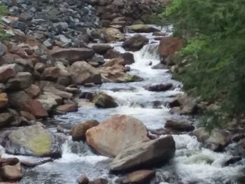 Scenic view of waterfall