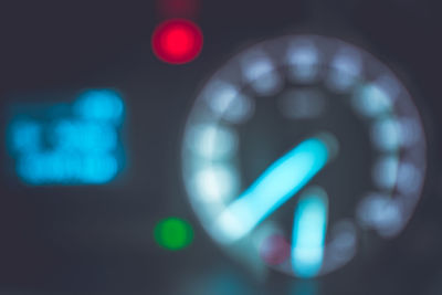 Defocused image of illuminated lights