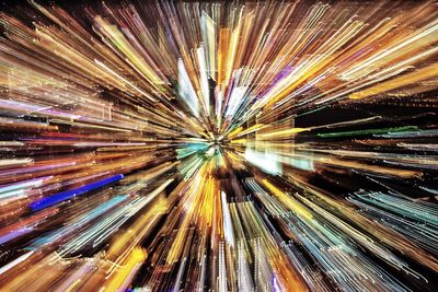 Light trails on display at night