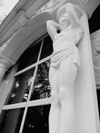 Low angle view of child statue