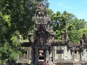 Low angle view of old ruin