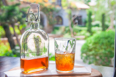 Close-up of drink on table