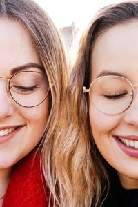 Close-up portrait of smiling woman