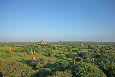 Panoramic view of landscape against clear sky