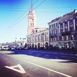 City street against sky