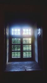 Sunlight streaming through window of house