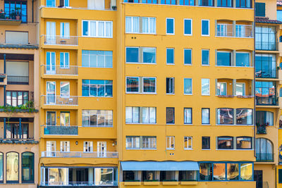 Facades of traditional italian buildings, florence, tuscany, italy, closeup, architecture